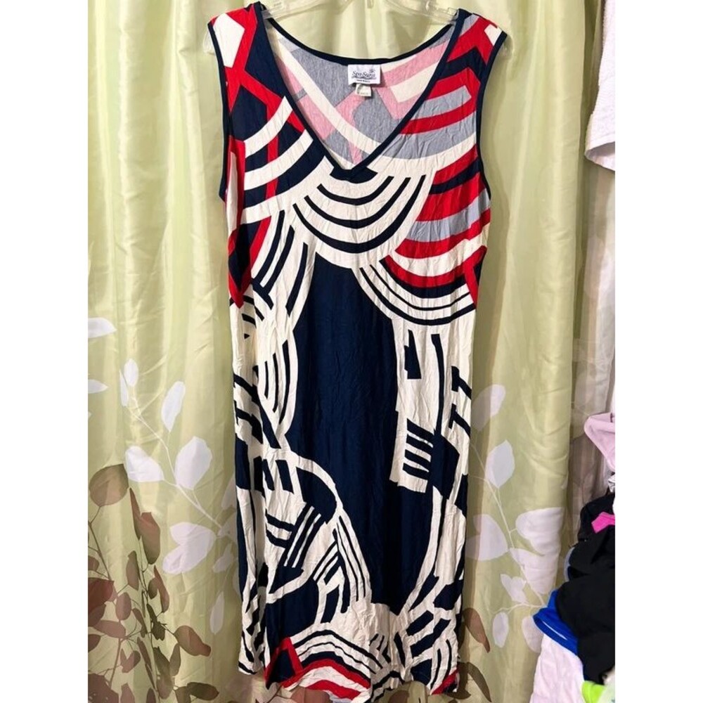 V neck sleeveless dress